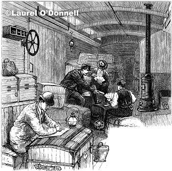 Reporter in the Baggage-Car