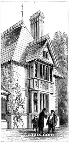 Vignette, Showing Two-Story Bay-Window.