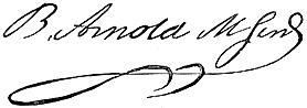 Signature of Benedict Arnold